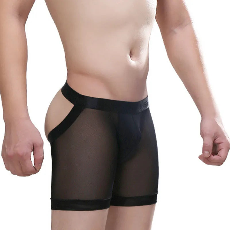 Sheer Backless Boxer Briefs