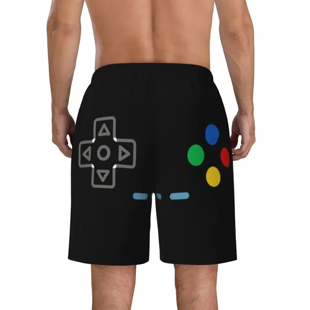 Gamer Print Swim Shorts