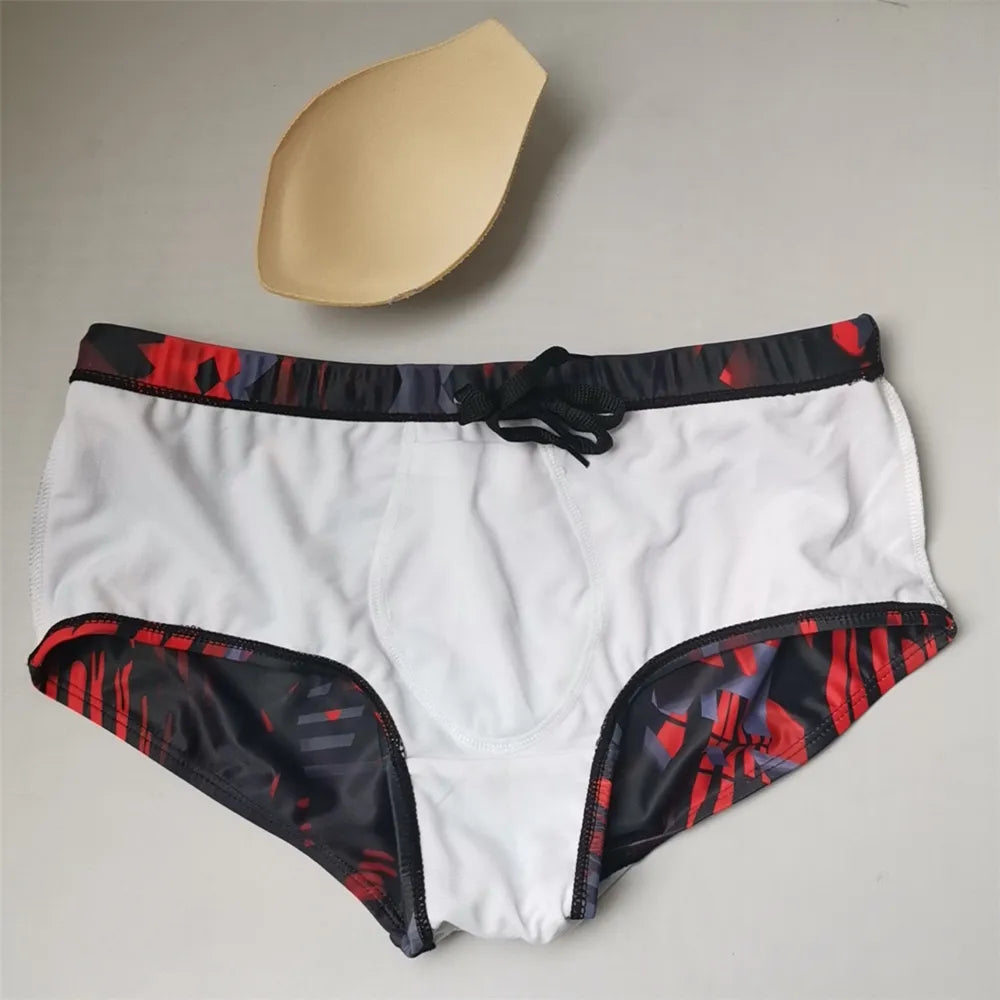 Black Web Swim Trunks w/ Cup Option