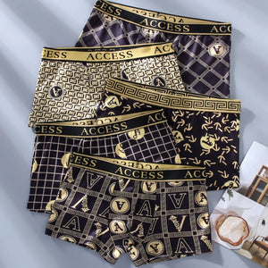 Black & Gold Printed Trunks 5-Pack