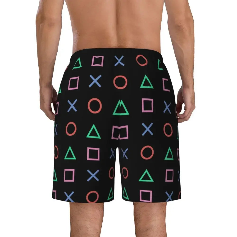 Gamer Print Swim Shorts