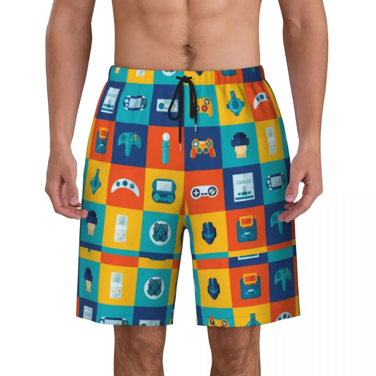 Gamer Print Swim Shorts