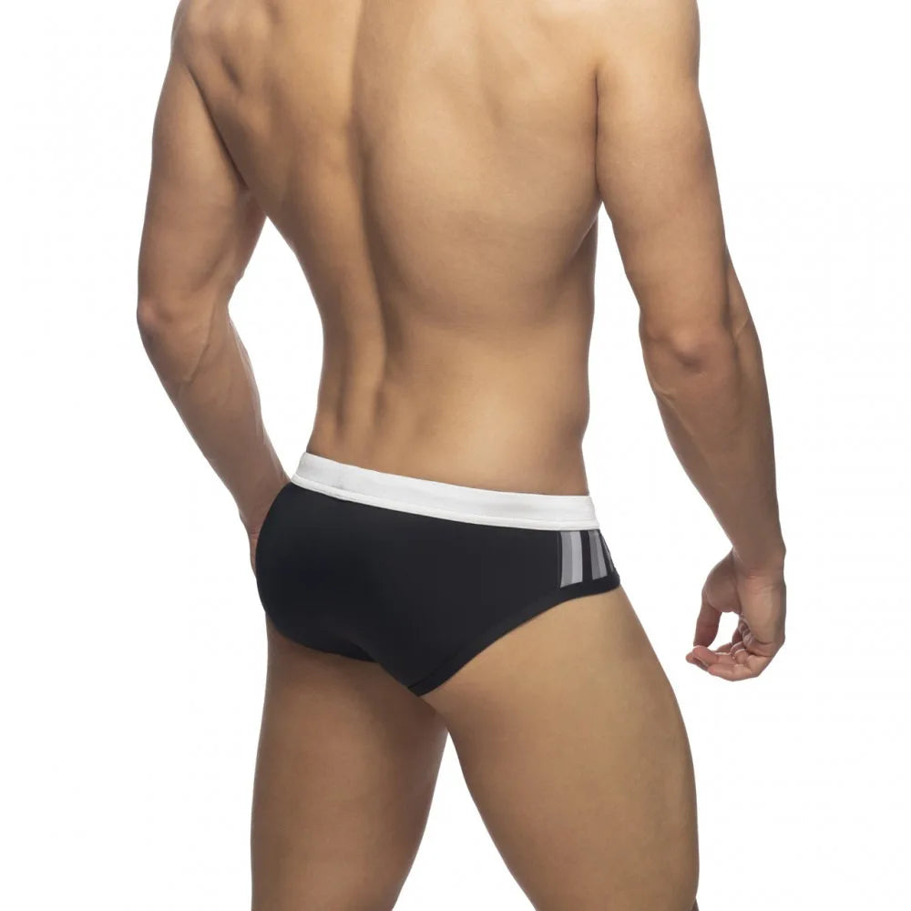 Stripe Accent Swim Briefs