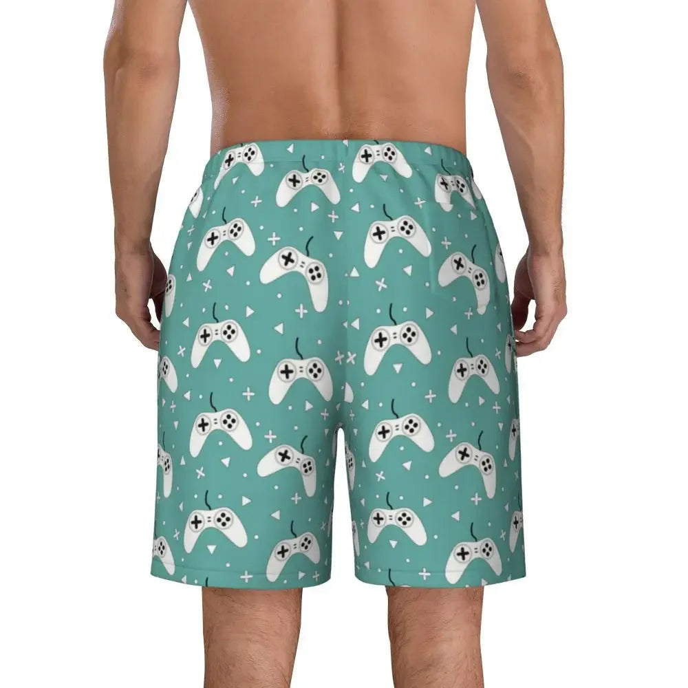 Gamer Print Swim Shorts