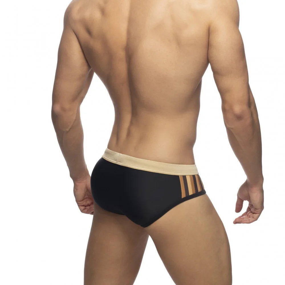 Stripe Accent Swim Briefs