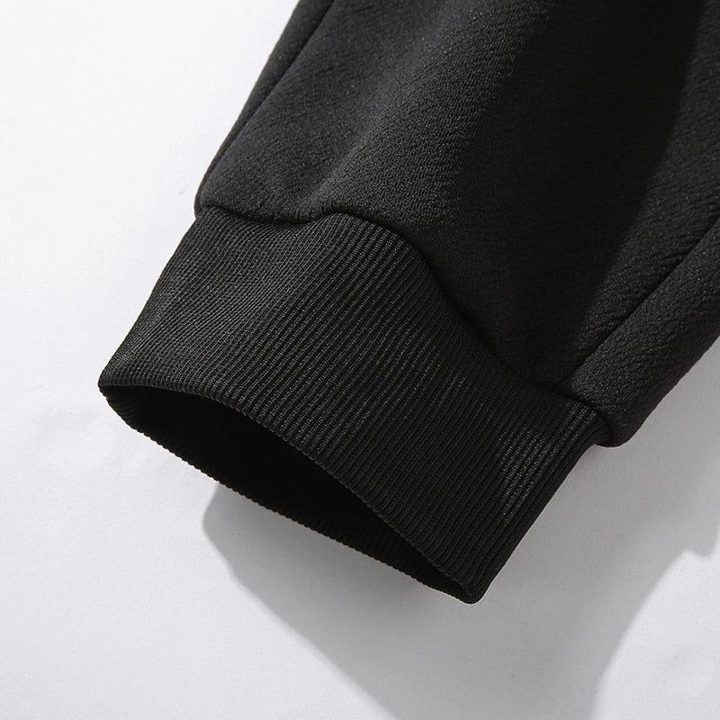 Black Fleece-Lined Sweatpants