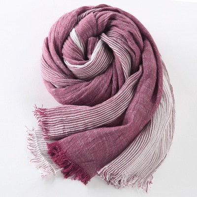 Two Tone Striped Scarf