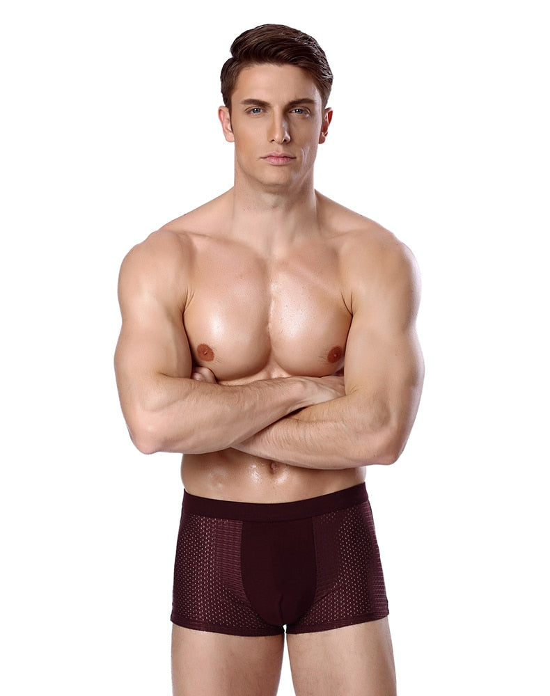 Bamboo Fiber Boxer Trunks Set (4 pc)