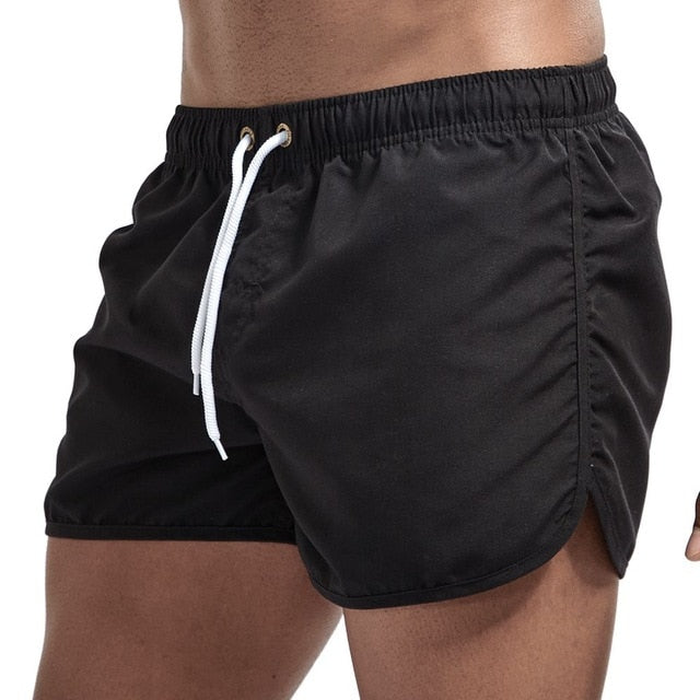 Solid Color Swim Shorts