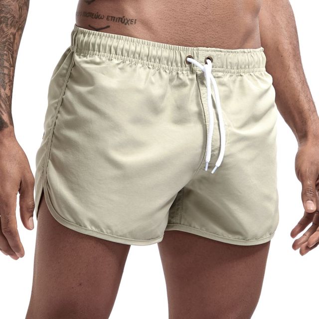 Solid Color Swim Shorts