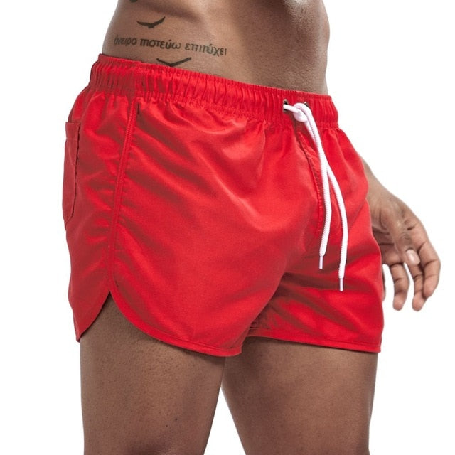 Solid Color Swim Shorts