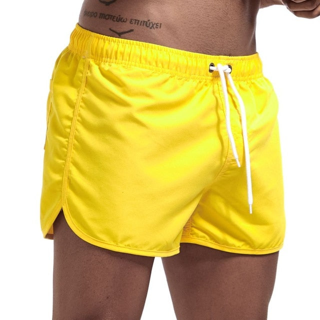 Solid Color Swim Shorts