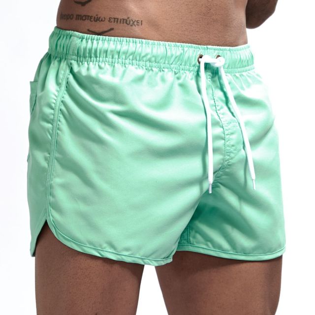 Solid Color Swim Shorts