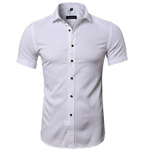 Bamboo Fiber Short Sleeve Collar Shirt