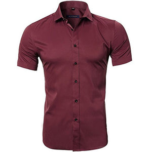 Bamboo Fiber Short Sleeve Collar Shirt