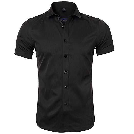 Bamboo Fiber Short Sleeve Collar Shirt