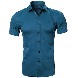 Bamboo Fiber Short Sleeve Collar Shirt