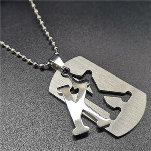 Stainless Steel Alphabet Pendant Necklace