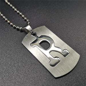 Stainless Steel Alphabet Pendant Necklace