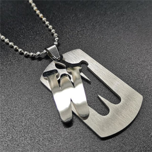 Stainless Steel Alphabet Pendant Necklace