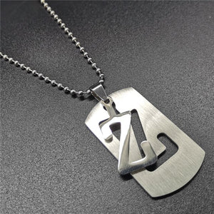 Stainless Steel Alphabet Pendant Necklace