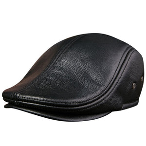 Leather Duckbill Driving Cap