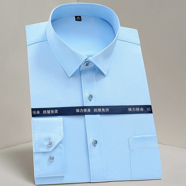 No-Iron Striped or Solid Dress Shirt