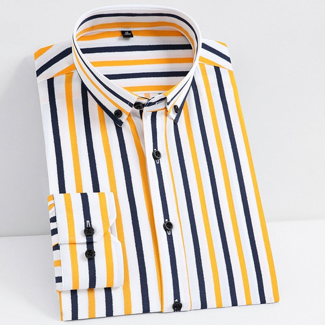 No-Iron Striped or Solid Dress Shirt