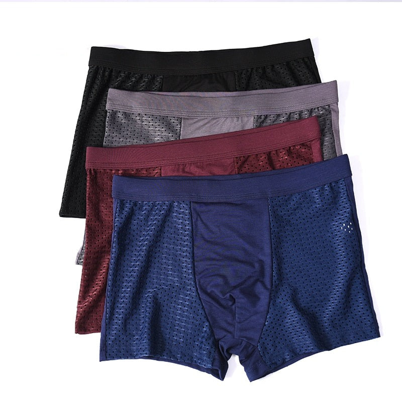 Bamboo Fiber Boxer Trunks Set (4 pc)