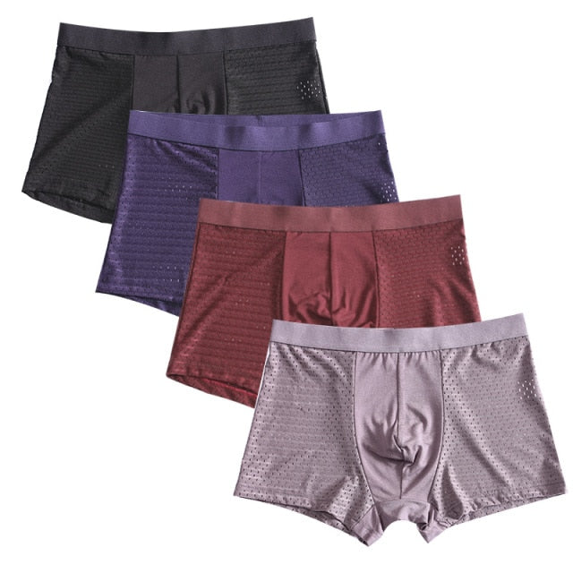 Bamboo Fiber Boxer Trunks Set (4 pc)