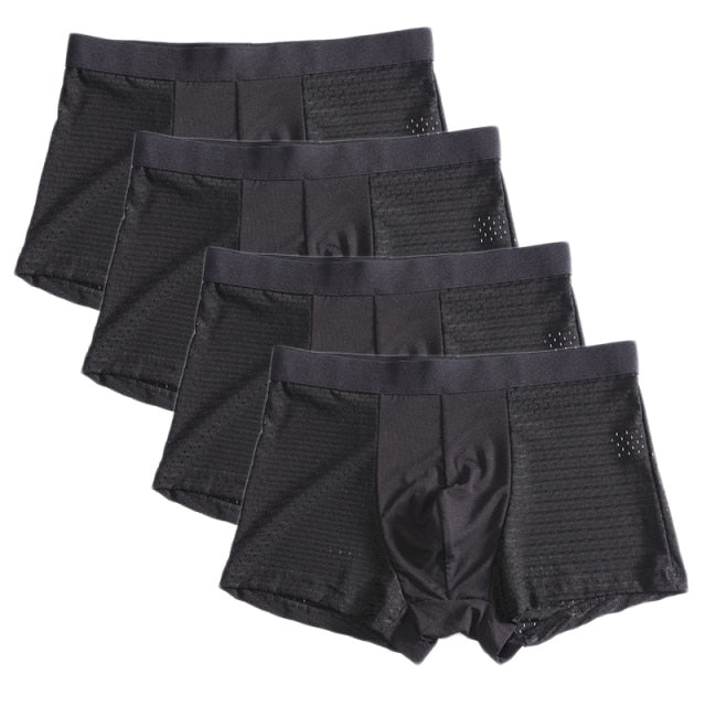 Bamboo Fiber Boxer Trunks Set (4 pc)