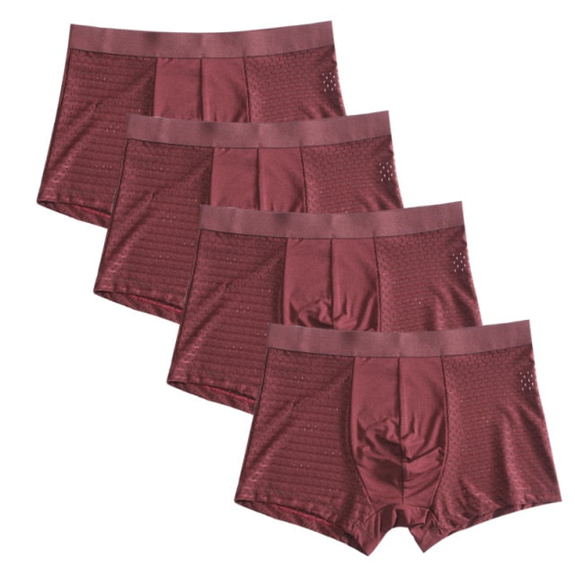 Bamboo Fiber Boxer Trunks Set (4 pc)