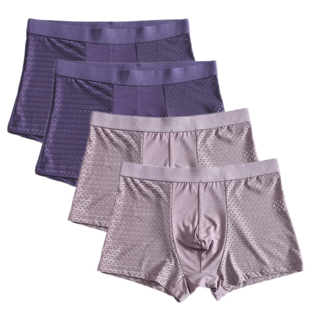 Bamboo Fiber Boxer Trunks Set (4 pc)