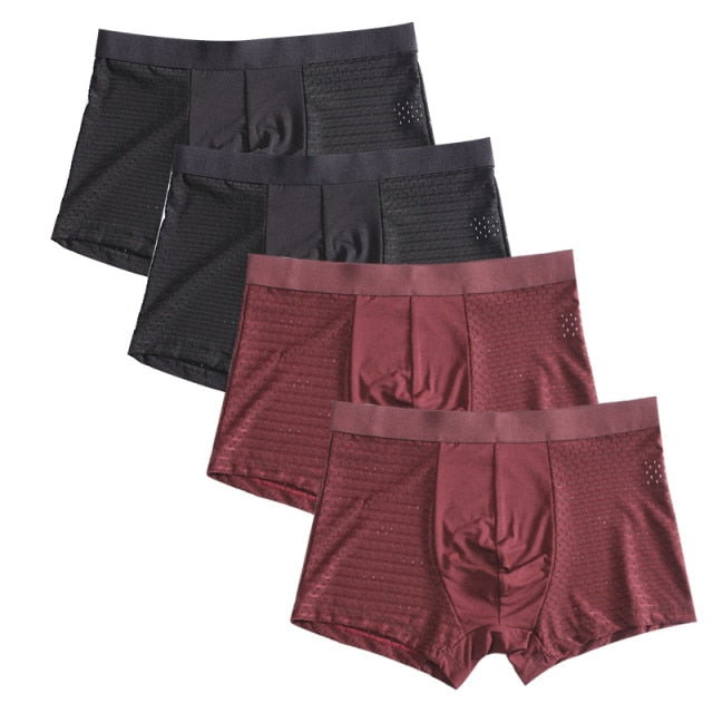 Bamboo Fiber Boxer Trunks Set (4 pc)