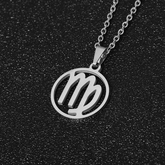 Stainless Steel Zodiac Sign Necklace