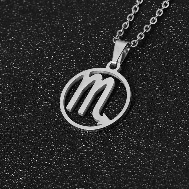 Stainless Steel Zodiac Sign Necklace