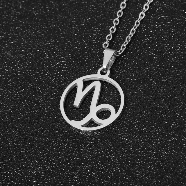 Stainless Steel Zodiac Sign Necklace