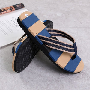 Striped Flip Flops