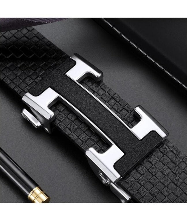 Auto Buckle Leather Belt