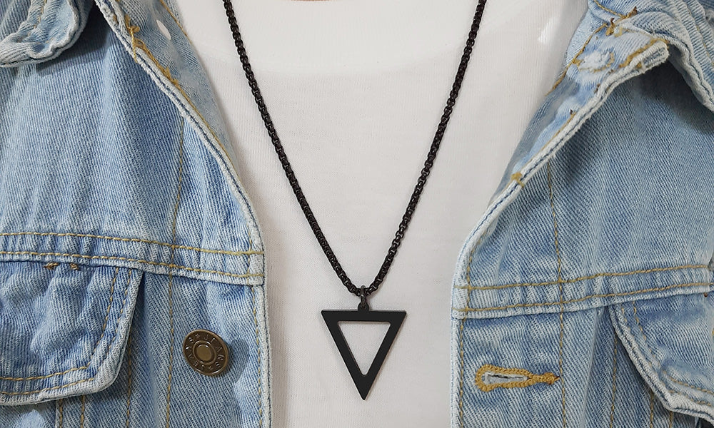 Stainless Steel Triangle Necklace