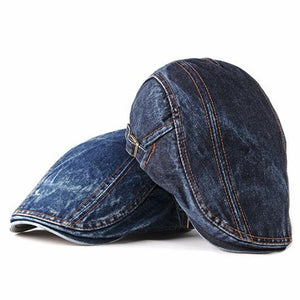 Denim Beret Hat